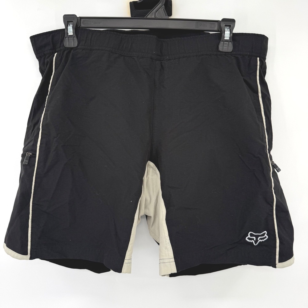 Fox Racing Bike Shorts Mens L Black Padded Liner Mountain Biking MTB 5927